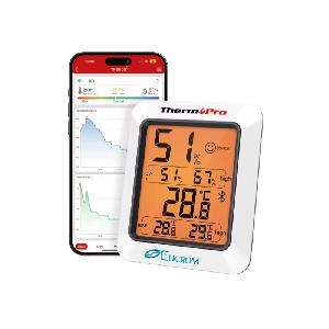 Termohigrómetro digital para interiores y monitor de humedad con bluetooth