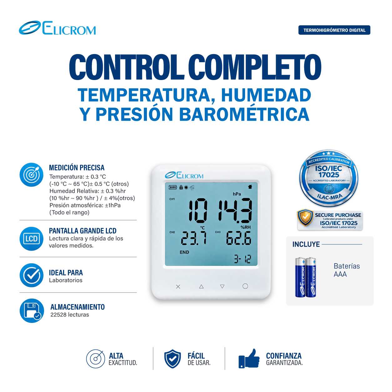 Barotermohigrómetro, termohigrómetro  - Imagen 2