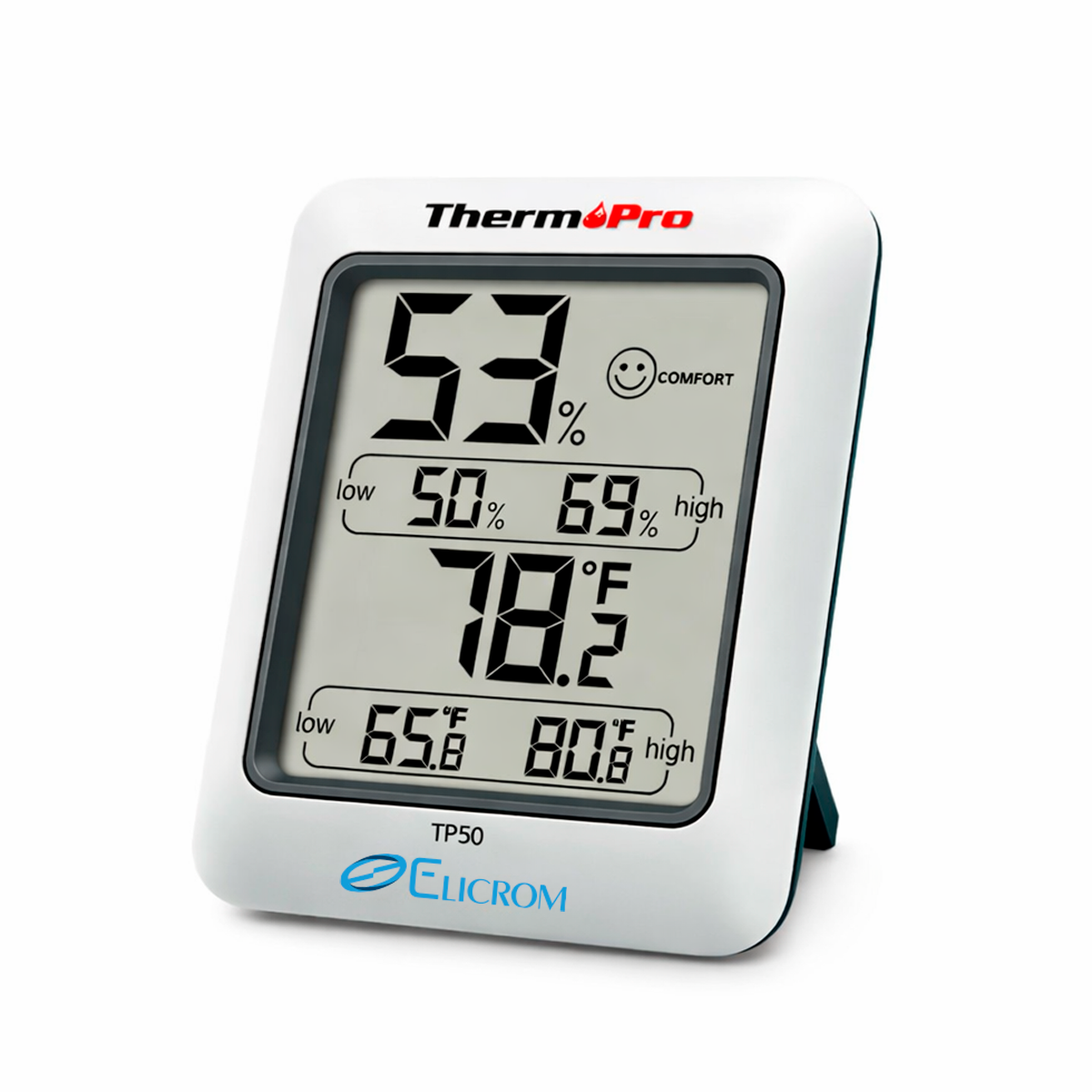 Termohigrómetro digital para interiores y monitor de humedad - ELICROM